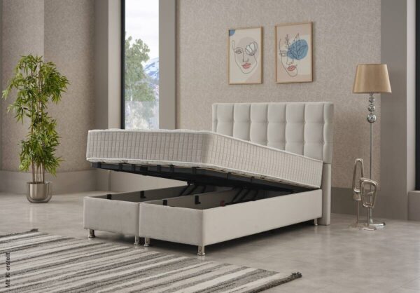 Polsterbett Etna creme Liegefläche B/L: ca. 140x200 cm – Bild 2