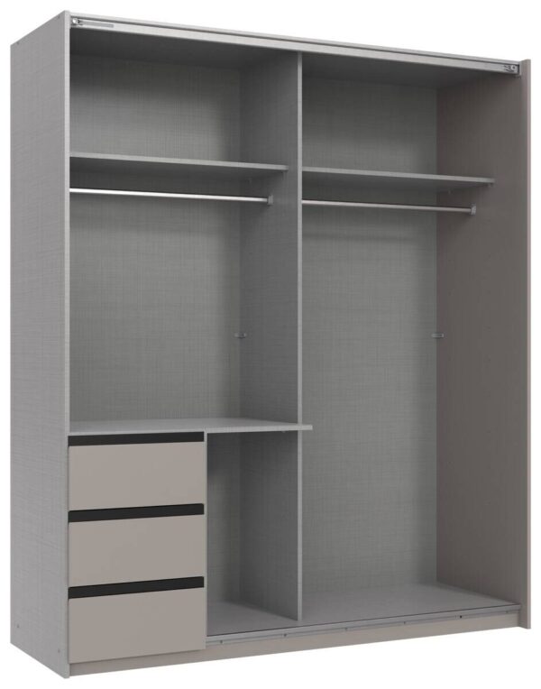 Schwebetürenschrank Stade Sahara grau B/H/T: ca. 168x198x63 cm Schwebetürenschrank Stade Sahara grau B/H/T: ca. 168x198x63 cm – Bild 4