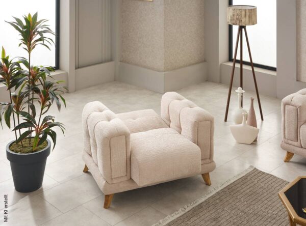 Sofa 3-2-1 Rixos beige Webstoff – Bild 4