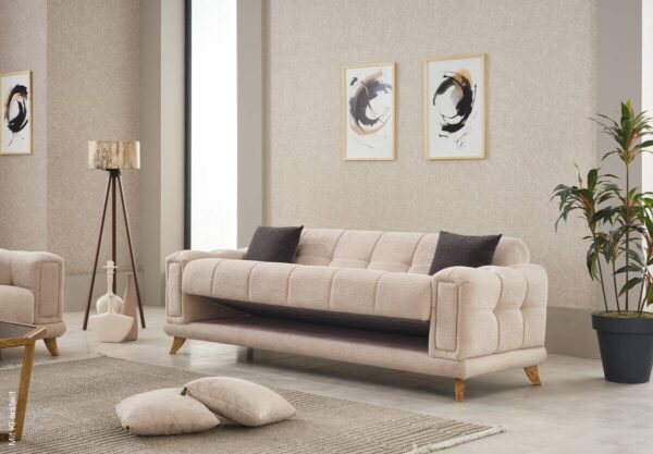 Sofa 3-2-1 Rixos beige Webstoff – Bild 5