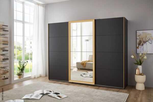Schwebetürenschrank Katar Graphit B/H/T: ca. 270x208x64 cm Schwebetürenschrank Katar Graphit B/H/T: ca. 270x208x64 cm – Bild 2