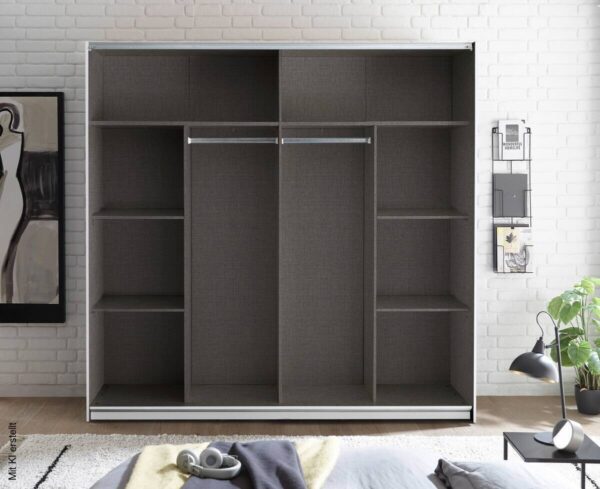 Schwebetürenschrank Noemi weiß B/H/T: ca. 215x210x60 cm Schwebetürenschrank Noemi weiß B/H/T: ca. 215x210x60 cm – Bild 3