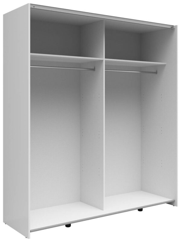 Schwebetürenschrank Time weiß Eiche Artisan Nachbildung B/H/T: ca. 170,3x190,5x59 cm – Bild 2