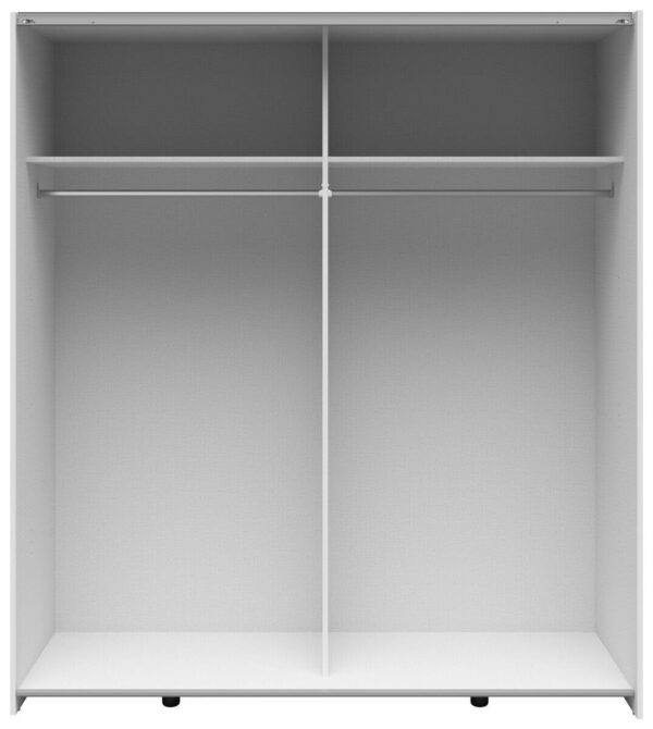 Schwebetürenschrank Time weiß Eiche Artisan Nachbildung B/H/T: ca. 170,3x190,5x59 cm – Bild 5