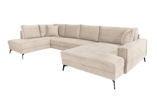 Wohnlandschaft Zero creme Microfaser B/H/T: ca. 362x86x195 cm – Bild 2