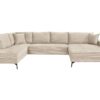 Wohnlandschaft Zero creme Microfaser B/H/T: ca. 362x86x195 cm – Bild 3