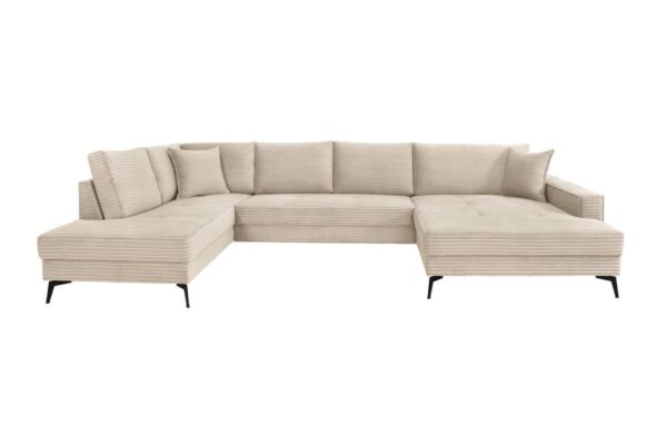 Wohnlandschaft Zero creme Microfaser B/H/T: ca. 362x86x195 cm – Bild 3