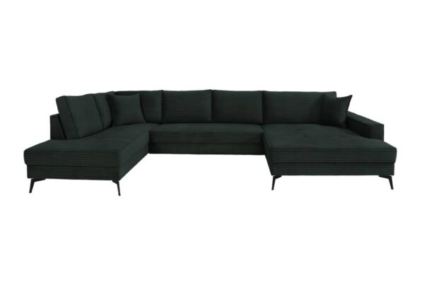 Wohnlandschaft Zero dunkelgrün Microfaser B/H/T: ca. 362x86x195 cm – Bild 2