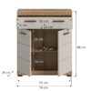 Badhochschrank Scout Evoke Oak Nachbildung Kaschmirgrau Nachbildung B/H/T: ca. 74x88x31 cm – Bild 4