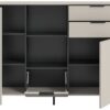 Highboard Noida Kaschmirgrau Nachbildung schwarz B/H/T: ca. 112x150x37 cm – Bild 2