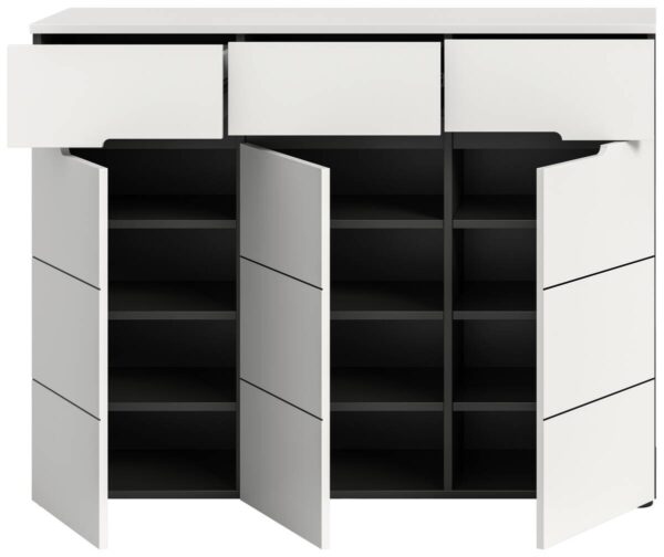 Schuhkommode Canu basaltgrau Nachbildung weiß B/H/T: ca. 120x94x37 cm – Bild 2