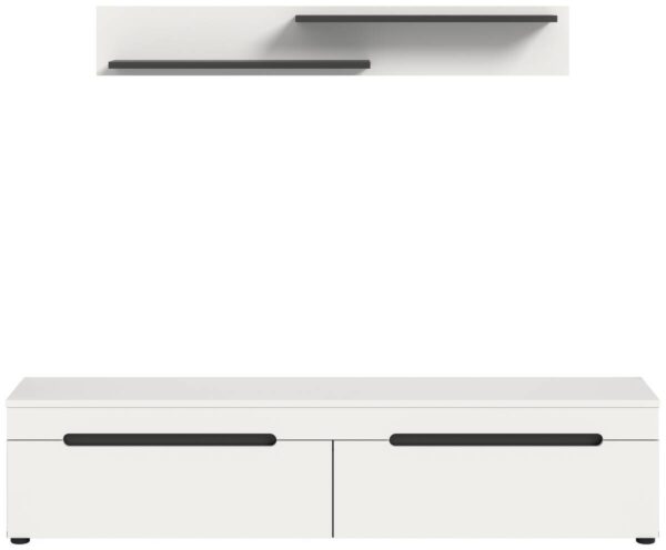 Lowboard Canu basaltgrau weiß B/H/T: ca. 170x38x33 cm – Bild 2
