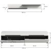 Lowboard Canu basaltgrau weiß B/H/T: ca. 170x38x33 cm – Bild 5
