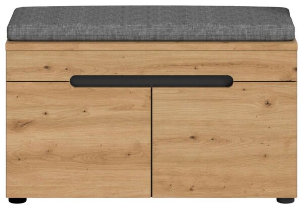 Sitzbank Canu basaltgrau Nachbildung Artisan Nachbildung B/H/T: ca. 80x45x37 cm Sitzbank Canu basaltgrau Nachbildung Artisan Nachbildung B/H/T: ca. 80x45x37 cm – Bild 3