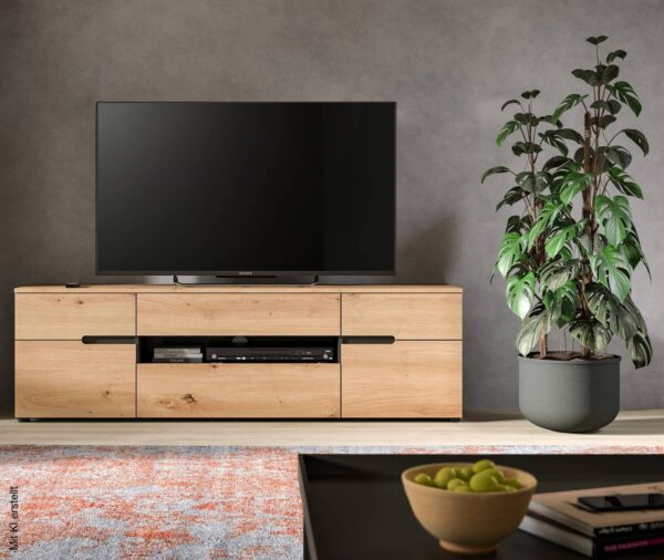 TV-Lowboard Canu basaltgrau Nachbildung Artisan Oak Nachbildung B/H/T: ca. 55x184x44 cm – Bild 2
