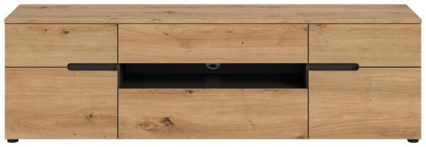 TV-Lowboard Canu basaltgrau Nachbildung Artisan Oak Nachbildung B/H/T: ca. 55x184x44 cm – Bild 3