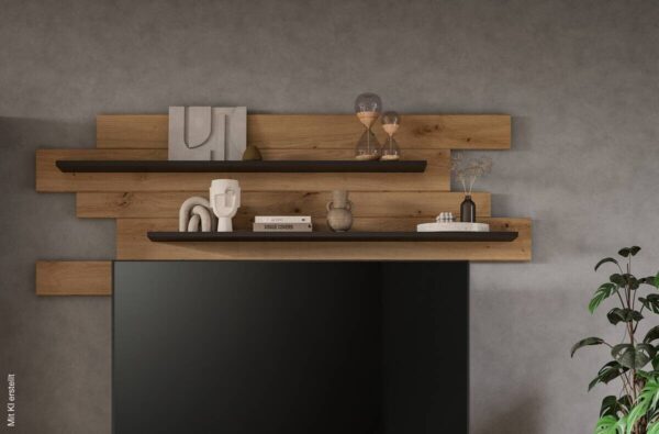 Wandboard Canu basaltgrau Nachbildung Artisan Oak Nachbildung B/H/T: ca. 67x184x19 cm – Bild 3