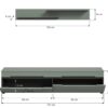 TV-Lowboard Canu grün basaltgrau Nachbildung B/H/T: ca. 170x38x33 cm TV-Lowboard Canu grün basaltgrau Nachbildung B/H/T: ca. 170x38x33 cm – Bild 5