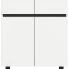 Kommode Tomasa weiß schwarz B/H/T: ca. 80x99x36 cm – Bild 3