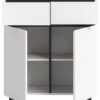 Kommode Tomasa weiß schwarz B/H/T: ca. 80x99x36 cm – Bild 5