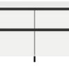 Lowboard Tomasa weiß schwarz B/H/T: ca. 188x65x36 cm – Bild 2