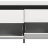 Lowboard Tomasa weiß schwarz B/H/T: ca. 188x65x36 cm – Bild 3