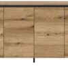 Sideboard Tomasa Evoke Oak Nachbildung schwarz B/H/T: ca. 160x84x36 cm – Bild 2
