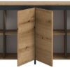 Sideboard Tomasa Evoke Oak Nachbildung schwarz B/H/T: ca. 160x84x36 cm – Bild 4