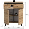Kommode Tomasa Evoke Oak Nachbildung schwarz B/H/T: ca. 80x99x36 cm Kommode Tomasa Evoke Oak Nachbildung schwarz B/H/T: ca. 80x99x36 cm – Bild 4