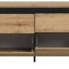 Lowboard Tomasa Evoke Oak Nachbildung schwarz B/H/T: ca. 188x65x36 cm – Bild 2