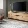 Lowboard Tomasa Evoke Oak Nachbildung schwarz B/H/T: ca. 188x65x36 cm – Bild 4
