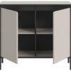 Kommode Tron Kaschmirgrau Nachbildung schwarz B/H/T: ca. 92x83x38 cm Kommode Tron Kaschmirgrau Nachbildung schwarz B/H/T: ca. 92x83x38 cm – Bild 3