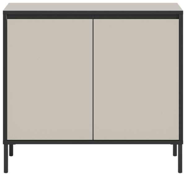 Kommode Tron Kaschmirgrau Nachbildung schwarz B/H/T: ca. 92x83x38 cm Kommode Tron Kaschmirgrau Nachbildung schwarz B/H/T: ca. 92x83x38 cm – Bild 4