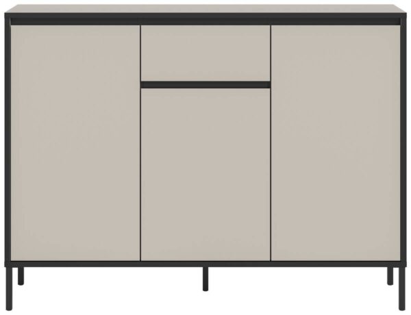 Kommode Tron Kaschmirgrau Nachbildung schwarz B/H/T: ca. 136x101x38 cm – Bild 4