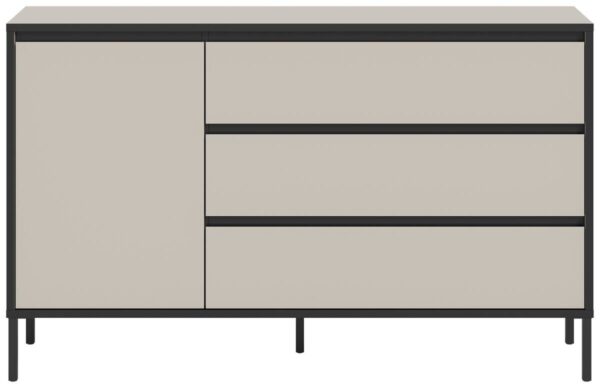 Sideboard Tron Kaschmirgrau Nachbildung schwarz B/H/T: ca. 136x83x38 cm – Bild 4
