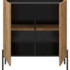Kommode Neo Evoke Oak Nachbildung schwarz B/H/T: ca. 80x91x40 cm – Bild 4