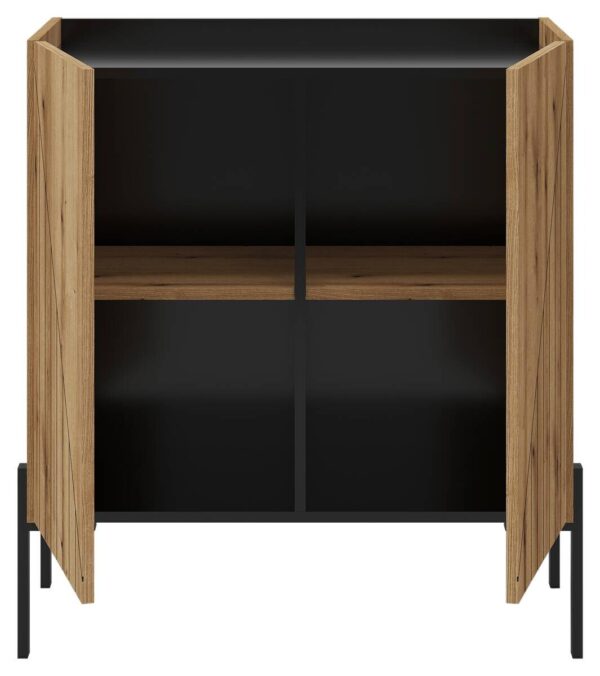 Kommode Neo Evoke Oak Nachbildung schwarz B/H/T: ca. 80x91x40 cm – Bild 4