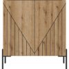 Kommode Neo Evoke Oak Nachbildung schwarz B/H/T: ca. 80x91x40 cm – Bild 5