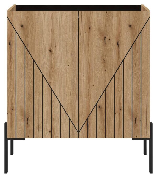 Kommode Neo Evoke Oak Nachbildung schwarz B/H/T: ca. 80x91x40 cm – Bild 5