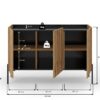 Sideboard Neo Evoke Oak Nachbildung schwarz B/H/T: ca. 120x81x40 cm – Bild 4