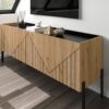 TV-Lowboard Neo Evoke Oak Nachbildung schwarz B/H/T: ca. 153x62x40 cm – Bild 3
