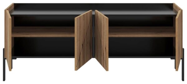TV-Lowboard Neo Evoke Oak Nachbildung schwarz B/H/T: ca. 153x62x40 cm – Bild 5