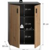 Badhochschrank Mone Basalt Nachbildung Artisan Oak Nachbildung B/H/T: ca. 60x81x30 cm – Bild 3