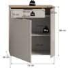 Kommode Slide Kaschmirgrau Nachbildung Evoke Oak Nachbildung B/H/T: ca. 80x88x36 cm – Bild 5