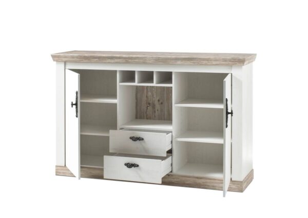 Sideboard Florenz weiß Pinie B/H/T: ca. 167x104x44 cm – Bild 3