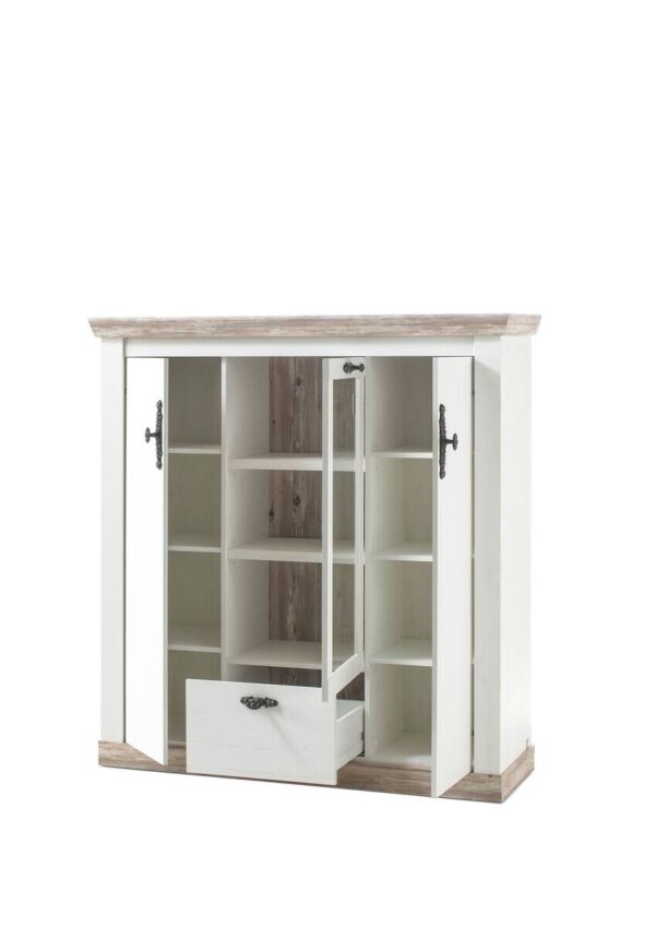 Highboard Florenz weiß Pinie B/H/T: ca. 139x146x44 cm Highboard Florenz weiß Pinie B/H/T: ca. 139x146x44 cm – Bild 2
