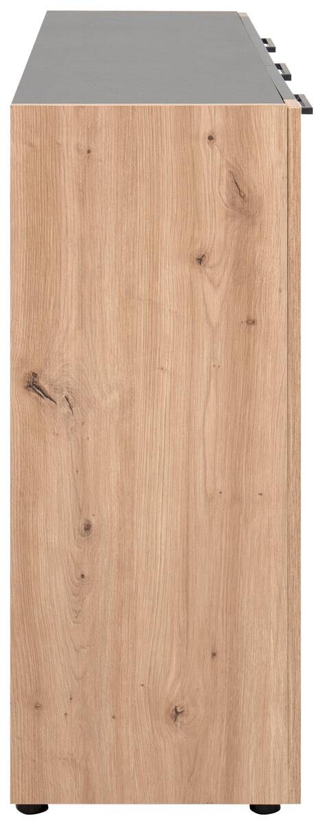 Kommode Cento anthrazit Eiche Artisan Oak Nachbildung B/H/T: ca. 126x83x35 cm – Bild 2