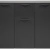 Kommode Cento anthrazit Eiche Artisan Oak Nachbildung B/H/T: ca. 126x83x35 cm – Bild 5