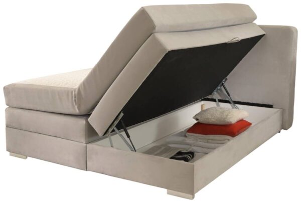 Boxspringbett Happy grau hell Liegefläche B/L: ca. 180x200 cm – Bild 4