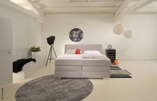 Boxspringbett Happy grau hell Liegefläche B/L: ca. 180x200 cm – Bild 5